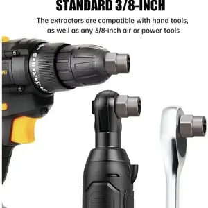 13-Piece Bolt Extraction Kit, Impact Bolt Nut Remover Set, Easy Removal for Rusty Frozen Bolts, Drilling Machine Tool