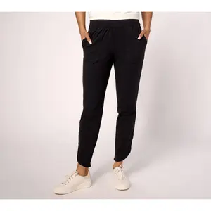 Denim & Co. Active Regular Duo Stretch Ankle Pant with Snap Hem