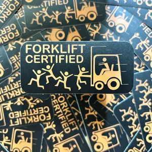 Forklift Certified, Hard Hat Sticker, Auto Sticker