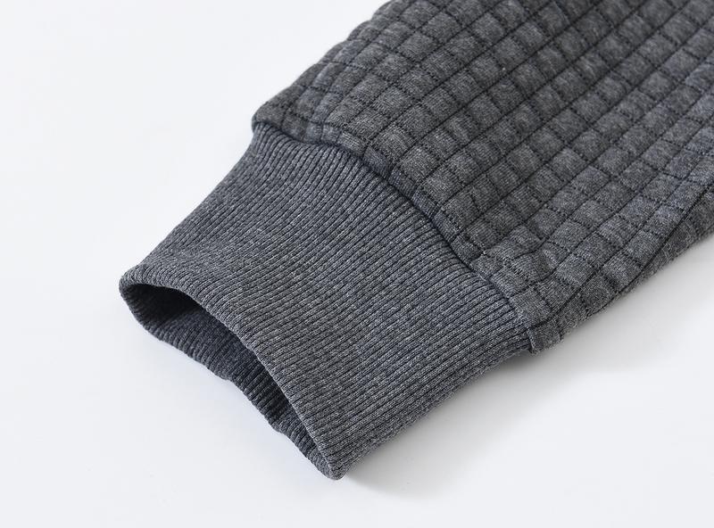 Mens Hooded Sweatshirt Long Sleeve Solid Knitted Hoodie Pullover Sweater Casual Menswear Soft Breathable Fabric Plaid Jacquard Design Mens Hooded Sweatshirt Long Sleeve Solid Knitted Hoodie Pullover Sweater Casual Menswear Soft Breathable Fabric Plaid Jacquard Design