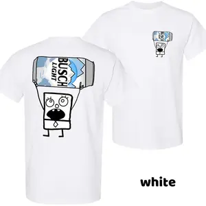 Doodlebob Busch Light T-Shirt – Funny Tshirt, Graphic Tee, Meme Shirt, Funny Shirts for Men, Men's Graphic Tees, Trendy T-Shirts for Beer Lovers