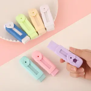 1/7pcs Push Pull Eraser for Clean Correction Without Residue, Quick and Convenient School Supplies, Large Capacity Stationery