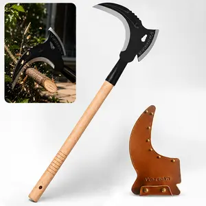 2026New Collection Vaseeka Manganese Steel Double-Edged Yard Tool, 24.8" Multi-Purpose Gardening Tool with Protective Sheath, ideal for cutting tasks on farms, in gardens, and around the yard.