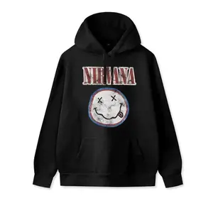Nirvana Rock In Utero Album Tour Merch, Faded Vintage Graphic Hoodie