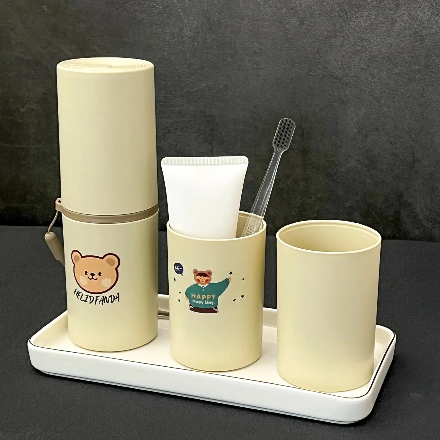 Travel Portable Mouthwash Cup Toothbrush Holder Outdoor Toothbrush Case Bathroom Accessories Toothbrush Toothpaste Storage Box