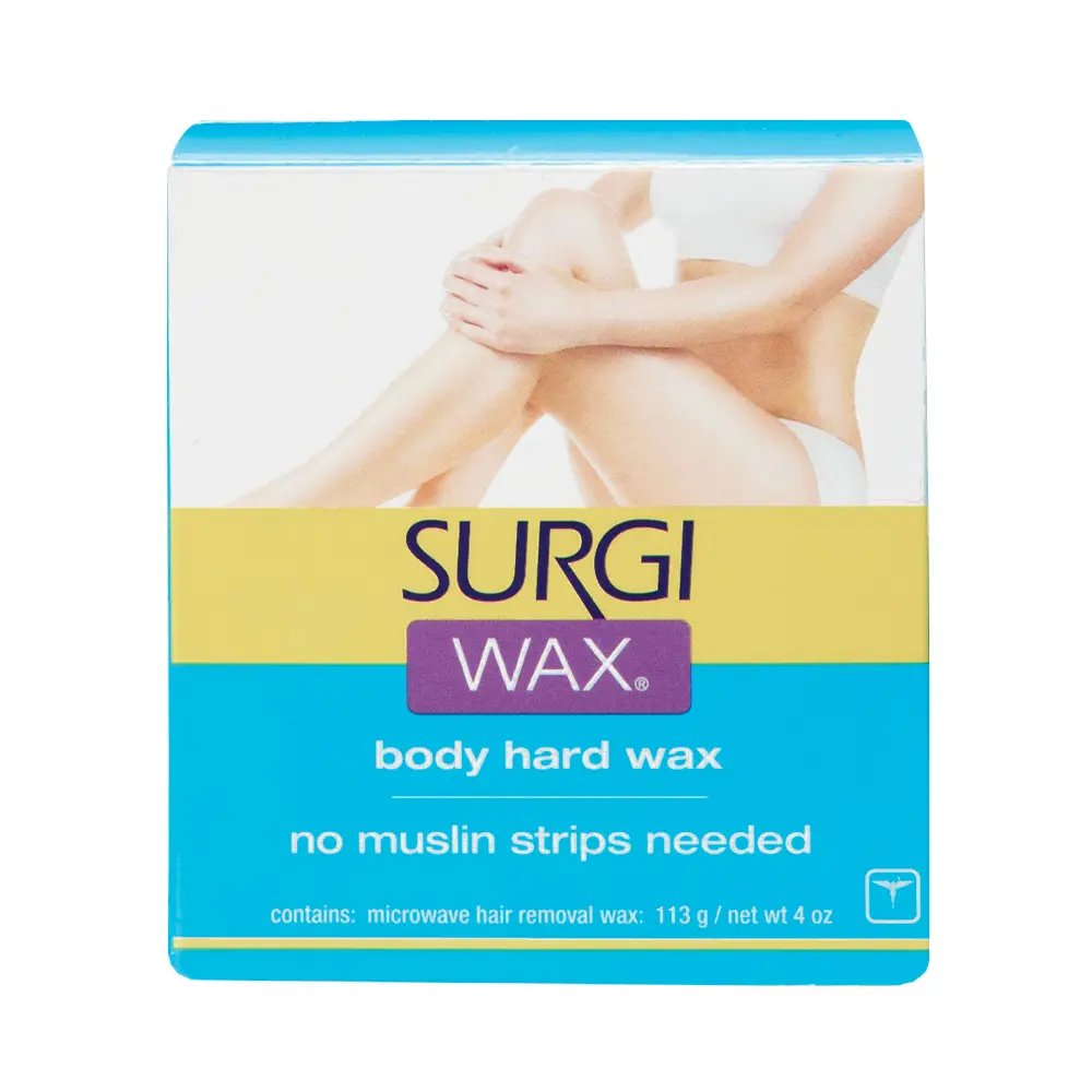 Surgi-Care Surgi-Wax Stripless Wax, Microwavable Body Care for Legs & Bikini Line, with Moisturizing Maple, 4 oz, Hair Remover, Honey, Hard Wax