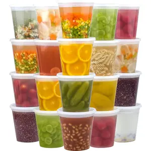 50 Set 32 oz Deli Containers with Lids, Leak-Proof BPA Free Plastic Take Out Bowls, Food Storage Containers for Takeout Meal Prep, Safe for Freezer, Microwave & Dishwasher