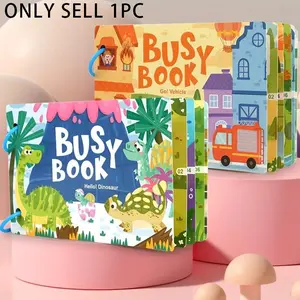 Busy Book, 1 Count Educational Sensory Busy Book, Learning Activity Toy, Ideal Birthday Gift, Home Gift, Drawing Book for Kids, Coloring Book