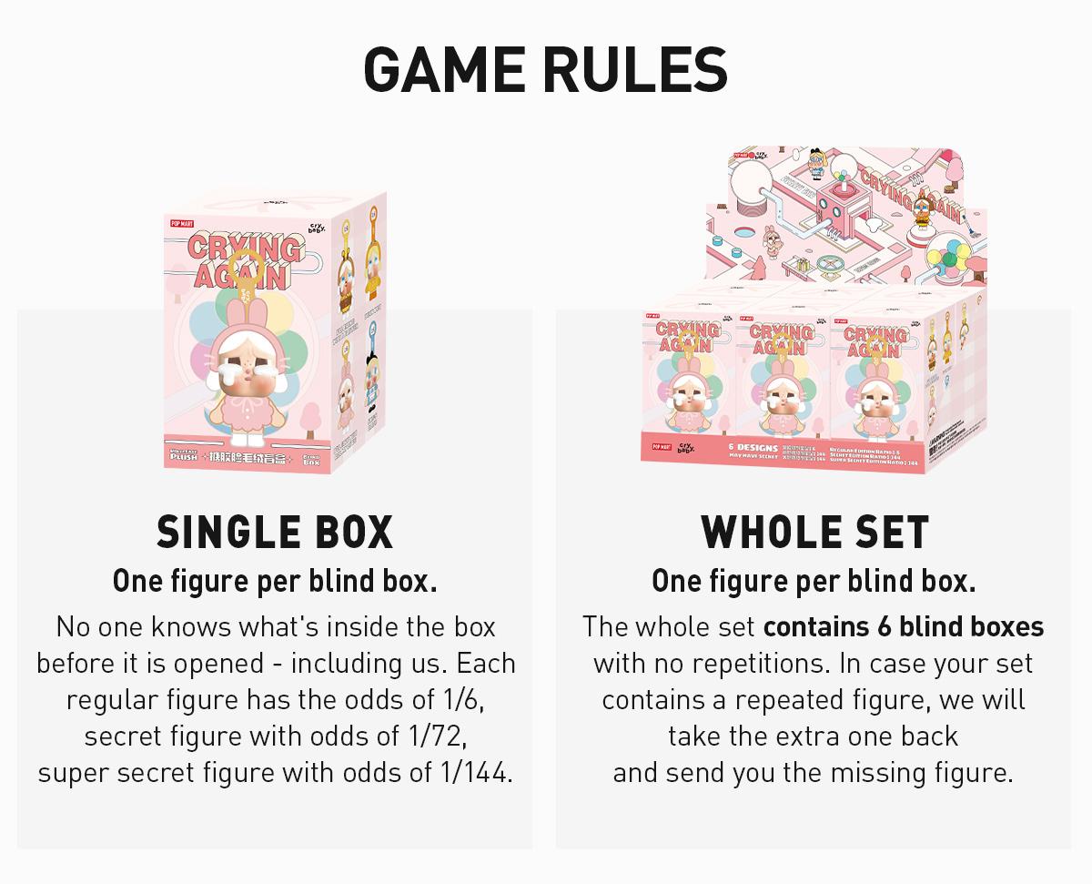 POP MART CRYBABY Crying Again Series-Vinyl Face Plush