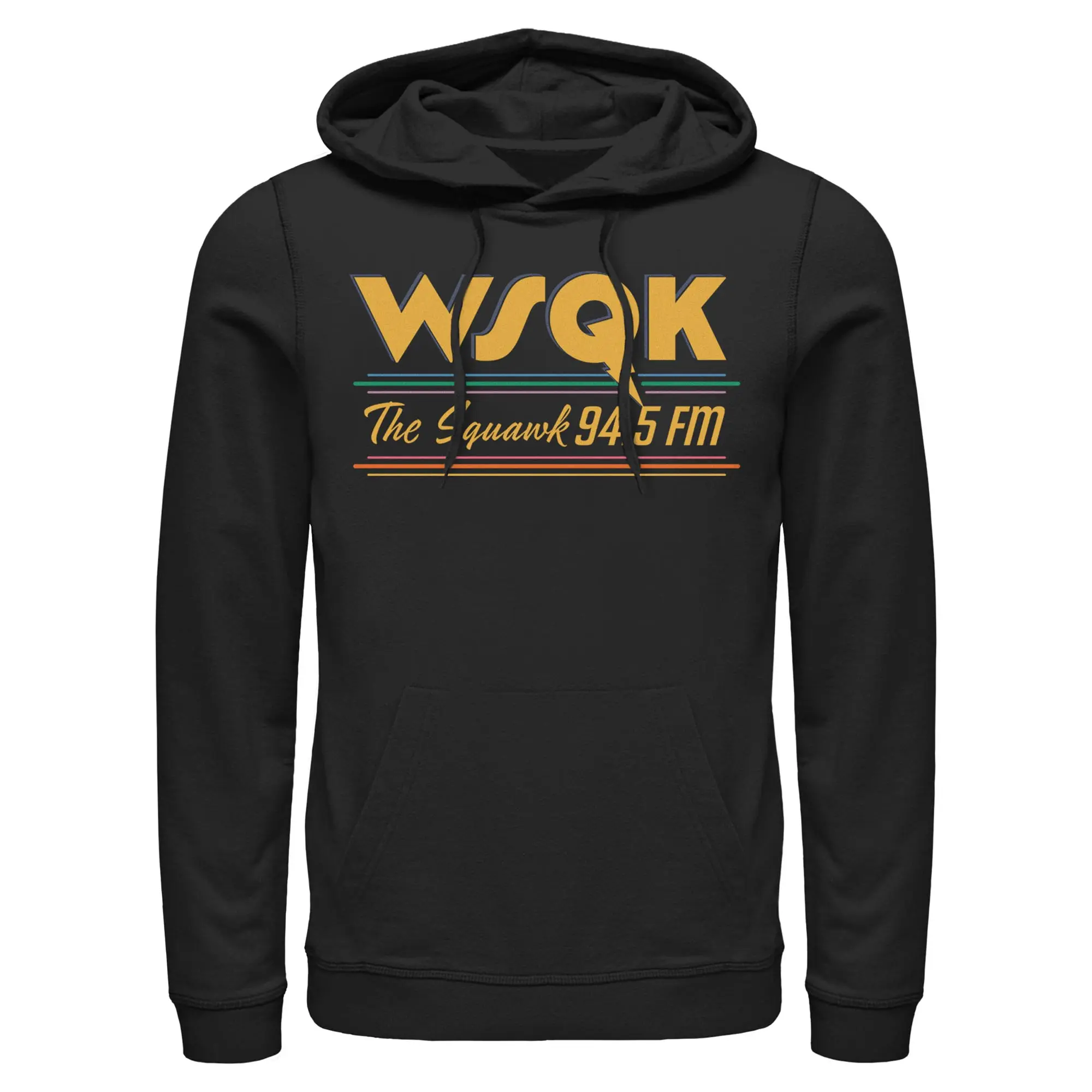 Stranger Things Vintage Radio The Squawk WSQK Mens Lightweight Hoodie