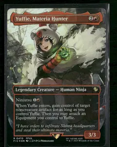 Commander: FF Yuffie, Materia Hunter (Borderless) (Chocobo Track Foil) #470