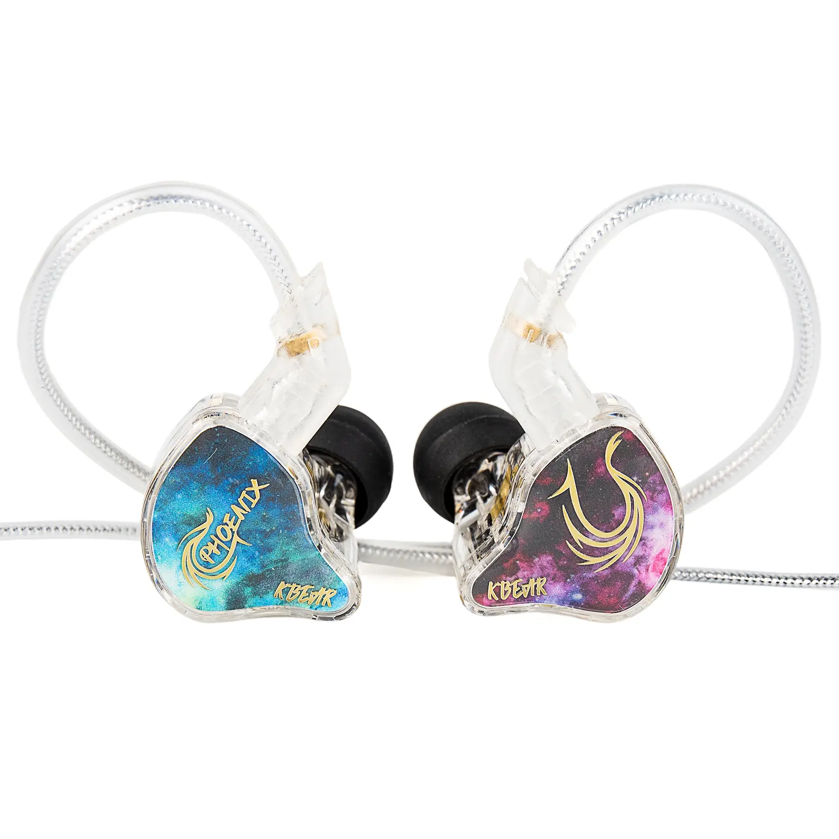 Kbear Phoenix In-Ear Monitor Headphones, Non-Removable Earbuds, Wired Gaming Headset, Clear Stereo Sound, Ideal for Musicians & Audio Enthusiasts, Earphones Wire
