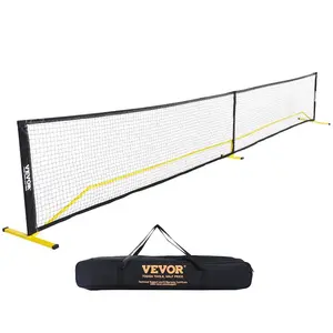 VEVOR Portable Pickleball Net System, 22FT Regulation Size Net, Weather Resistant Steady Metal Frame Strong PE Net, Outdoor Game Sports Net with Carrying Bag, Easy Setup, Play in Backyard Driveway
