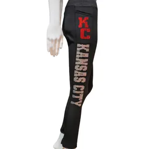 Kansas City Athletic Leggings - Black Figure Sculpting Skinny Leggings with Elastic Waistband & Side Pockets for Yoga & Running High-Quality Materials & Comfortable Design