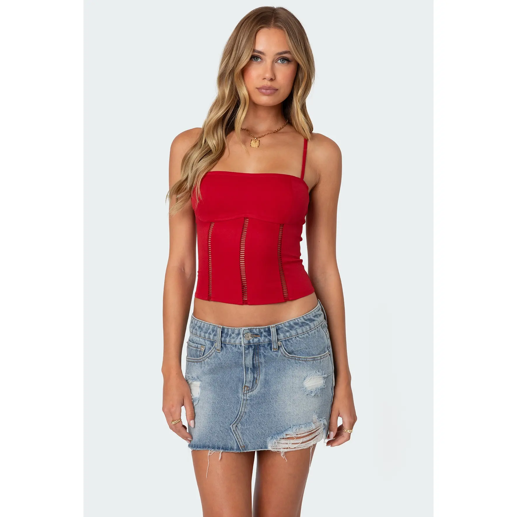 Jennie ladder knit corset