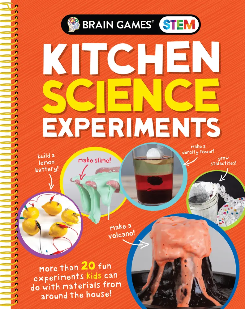 USED-Brain Games Stem - Kitchen Science Experiments: More Than 20 Fun Experiments Kids Can Do with Materials from Around the House! by Publications International Ltd (Spiral-bound)