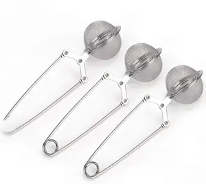 Snap Ball Tea Strainer, JEXCULL 3 Pack Premium Stainless Steel Tea Infuser with Handle for Loose Leaf Tea Fine Mesh Tea Balls Filter Infusers