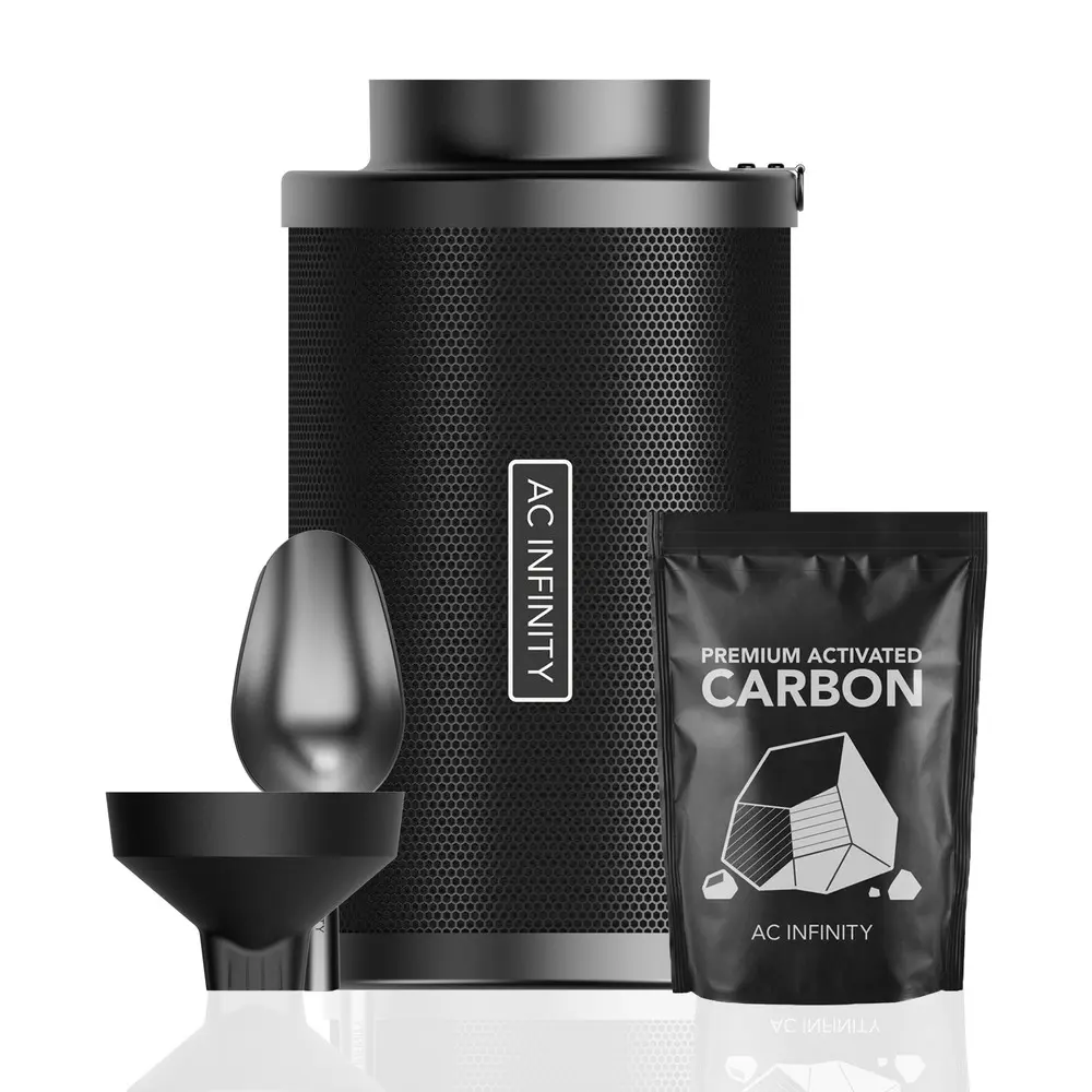 Refillable Carbon Filter Kit 6" with Extra Charcoal Refill Refillable Carbon Filter Kit 6" with Extra Charcoal Refill