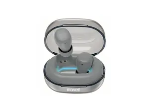 Maxell Tune Out SPL-GRY Earset - Stereo - True Wireless - Bluetooth - 32.8 ft - Earbud - Binaural - In-ear - Noise Cancelling Microphone - Gray