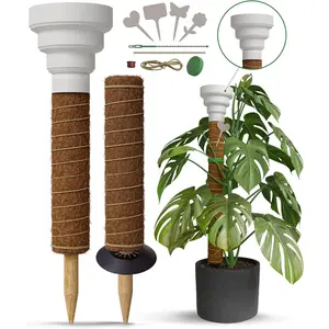 Moss Pole Monstera  Support Stakes - 26.4"  Self-Watering, Extendable Coco Coir Pole for Climbing  Supports for Potted  Indoor for Monstera, Pothos &