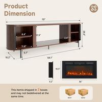 Brown/70" TVs with Fireplace