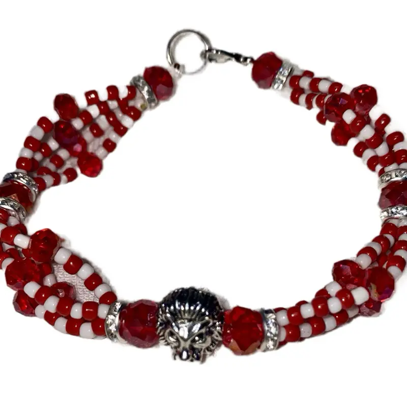 Chango Shango Bracelet with a Lion /Ilde Ide Idde de Chango Shango con un Leon