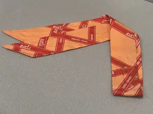 Pre-owned HERMÈS Silk Bag Accessories Hermes Orange Twilly
