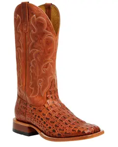 Horse Power Men's Boot Barn Nile Crocodile Print Tall Western Broad Square Toe - Hp1202