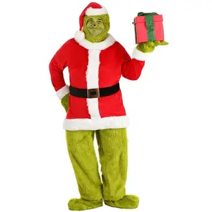 Dr. Seuss Plus Size Grinch Santa Open Face Costume