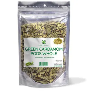 Green Cardamom Pods Whole - Dried Spice Flavor