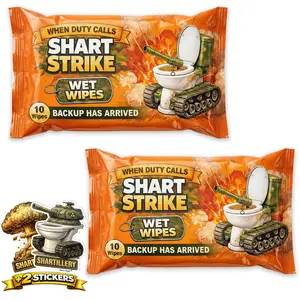 Funny Shart Strike Gag Wipes by Nova Vault (2-Pack) – Novelty Functional Prank Gift - Adults Friends and Family Who Fart and Shart