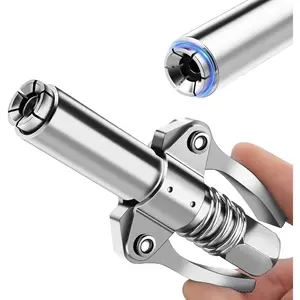 Grease Gun Coupler, Grease Joint Fittings, 12000PSI High Pressure Grease Nozzle Fittings, Compatible With All 1/8" NPT Grease Guns, For greasing all machinery and equipment filling