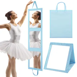 Hombys Portable Foldable Full Length Mirror – Travel & Dance Mirror with Handle for Anywhere Use