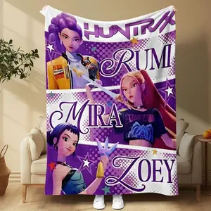 Huntrx Anime Character Blanket - Soft Skin-Friendly Material Versatile Cover Decorative Throw Halloween Christmas Gift for Fans