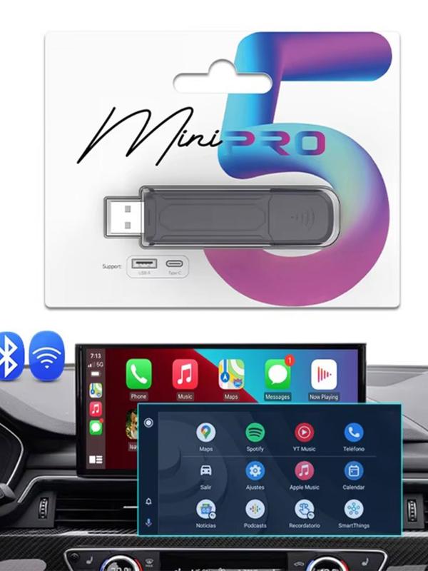 Wired to Wireless Carplay Adapter for Android Auto USB Connection, Seamless Car Integration for Modern Vehicles