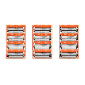 Dollar Shave Club Classic 4 Blade Razor Refills – Easy Rinsing Stainless Steel Razor Blades for Thick Hair & Hard-to-Reach Areas, 12-Pack