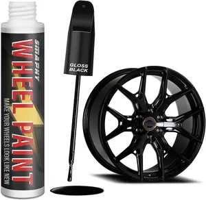 Gloss Black Rim Touch Up , Rim , Wheel Scratch Repair Touch Up  Pen, Repair Curb Rash, , and Scuffs on Wheels Quickly and Easily, Universal Color Gloss Black