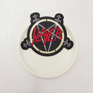 1PCS Killer Band Patch Heavy Thrace Metal Rock Gothic Embroidery Iron Patch, Hat Bag Shoe Clothing DIY Decoration Patch Cloth Patch Back Hot Melt Adhesive, Applique