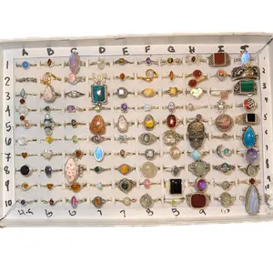 Live Jewelry C: Silver Rings Moonstone Whimsical Witchy 925 Stirling Round Gemstone Polished Gemstone