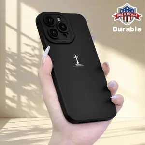 New mobile phone case with cross-print pattern, protective case, anti-shock and anti-fall, creative ultra-thin frosted touch, anti-fingerprint effectfor iPhone 16/15/14Pro/13/12/11/Plus/Pro/Max/Mini for men and women Cover Smartphone
