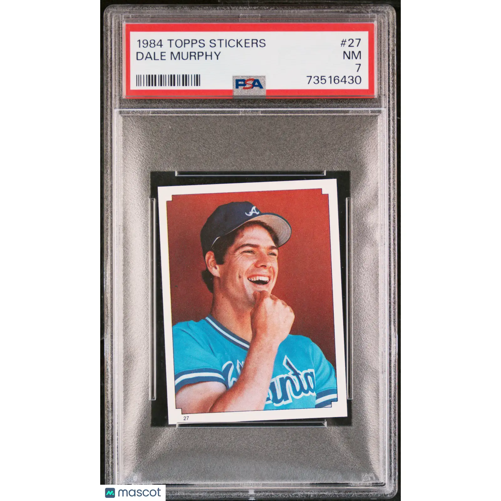 Dale Murphy PSA 1984 Topps Stickers Baseball #27 7 73516430