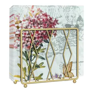 Nordic Hotel Napkin Holder Creative Restaurant Coffee Shop Standing Square Paper Towel Clip Base, Desk Placement Universal Setting Bathroom Decor Supplies