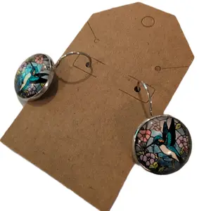 Earrings Lightweight Resin for Readers Librarians and Teachers Featuring Book Cat Butterfly Cross Coffee Shamrock Cardinal Designs