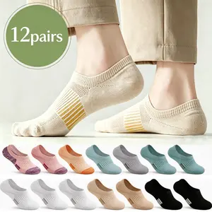 6-12Pairs/ Pack No Show Socks Women'S Cushioned Low Cut Athletic Hidden Liner for Sneakers Ankle Invisible Running Socks