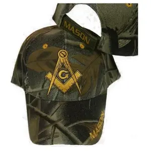 CrazyCoolBuys Freemason Camo Embroidered Adjustable Hat Mason Masonic Lodge Camouflage Cap