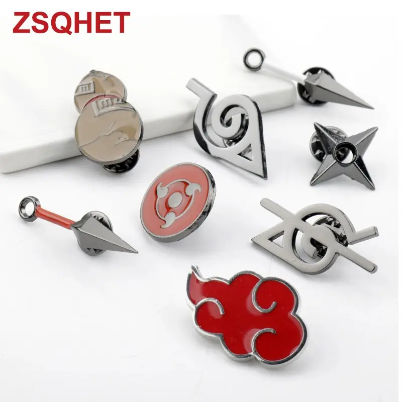 Anime Cartoon Brooch Set, 8pcs Metal Pins for Backpacks & Clothing, Lapel Pins, Pin Backs, Ideal Cosplay Accessory, Perfect Fan Gift