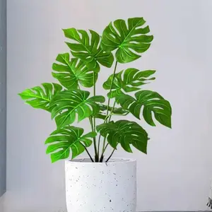 Realistic Leaf Plant Decorations, Artificial Plants, Faux Plants Indoor, Perfect for Home & Office Use, Adds Natural Charm to Any Space, Vein Design, Model Xinghao