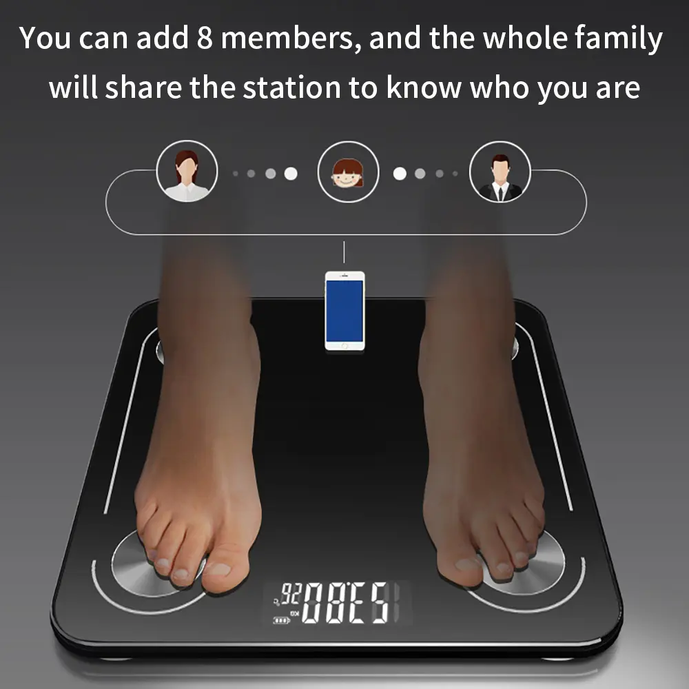 B. Free BMI Body Composition Scale | Data Sync 13 Weight Management Measurements | Bioelectric Impedance Analysis Weighing Scale - Weight Scale ovu tek