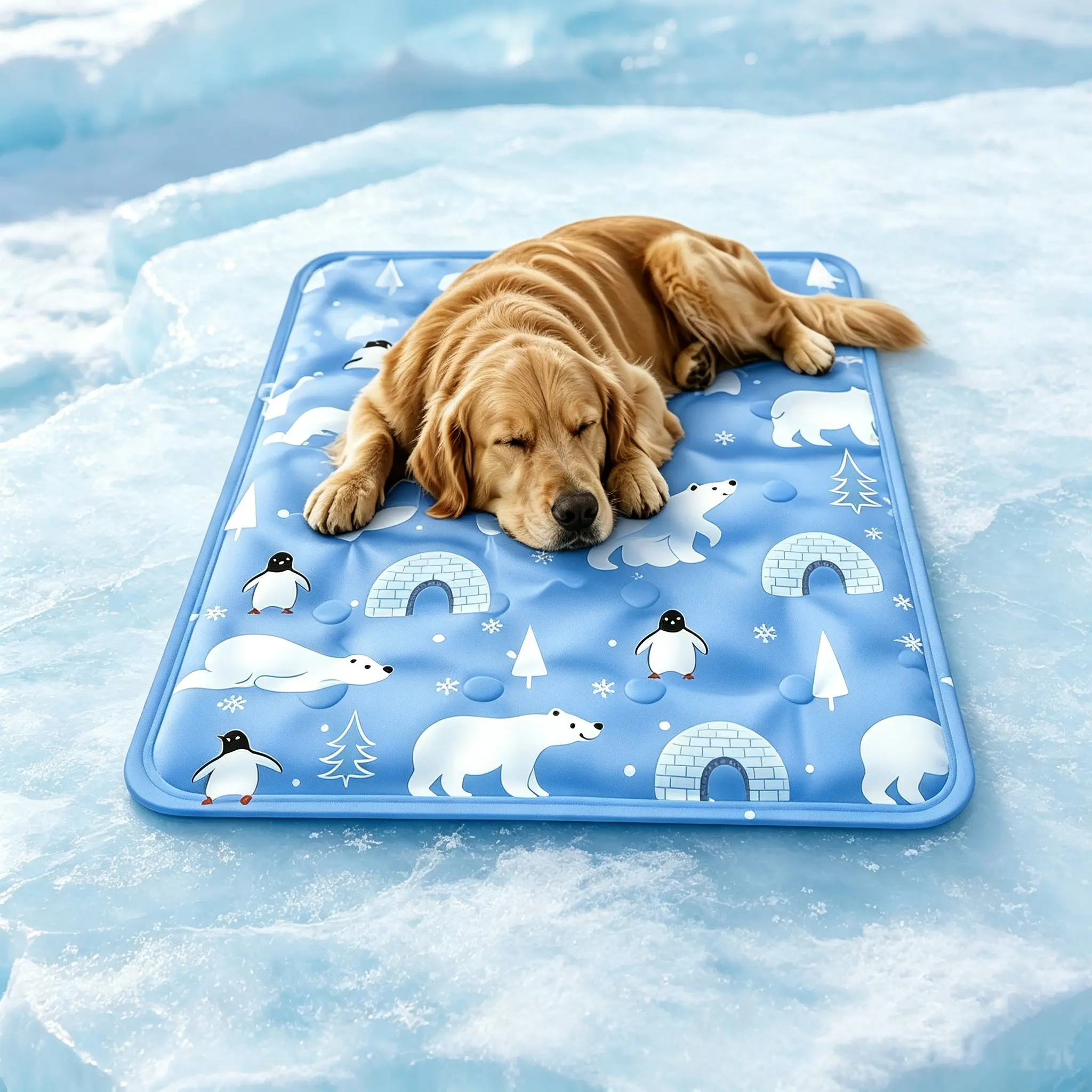 Dog & Cat Cooling Gel Mat, 23.62x35.43 in Extra Large Pressure-Sensing Pad, Durable and Washable, Non-Slip, Thick (Suitable for All Breeds), 23.62X35.43 Inches