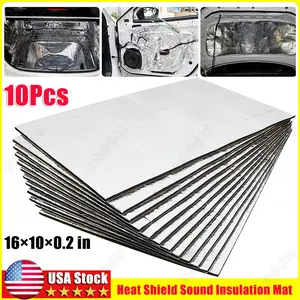 10 PCS Car Sound Deadening Material Mat - Auto Audio Deadener Foam, Sound Dampening and Heat Insulation Mat, Noise Insulation and Vibration Dampening Material for Hood Ceiling Door